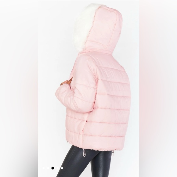 Show Me Your Mumu - Snowbird pink Puffer Jacket In Frosty size small - Picture 4 of 8